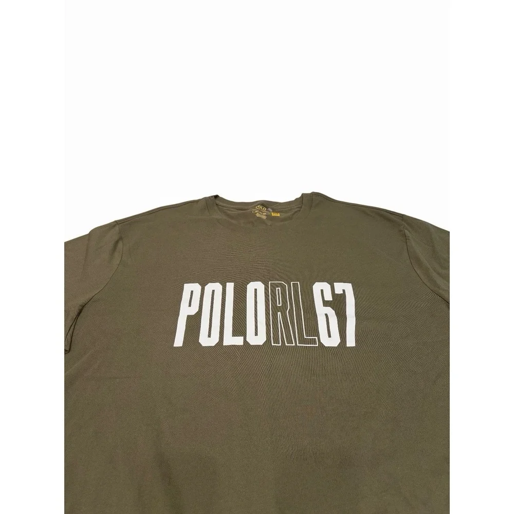 Polo Ralph Lauren M Print Shop Graphic Logo T-Shirt Green 3XLT NWT